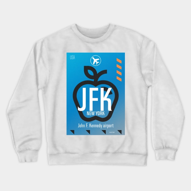 JFK blue Crewneck Sweatshirt by Woohoo